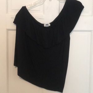 over one shoulder top